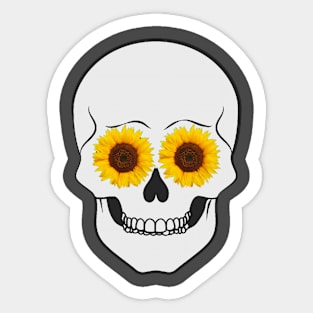 Sunflower skull Sticker